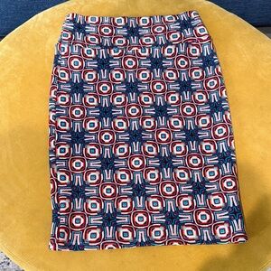 LuLaRoe Multicolor Geometric Pencil Skirt